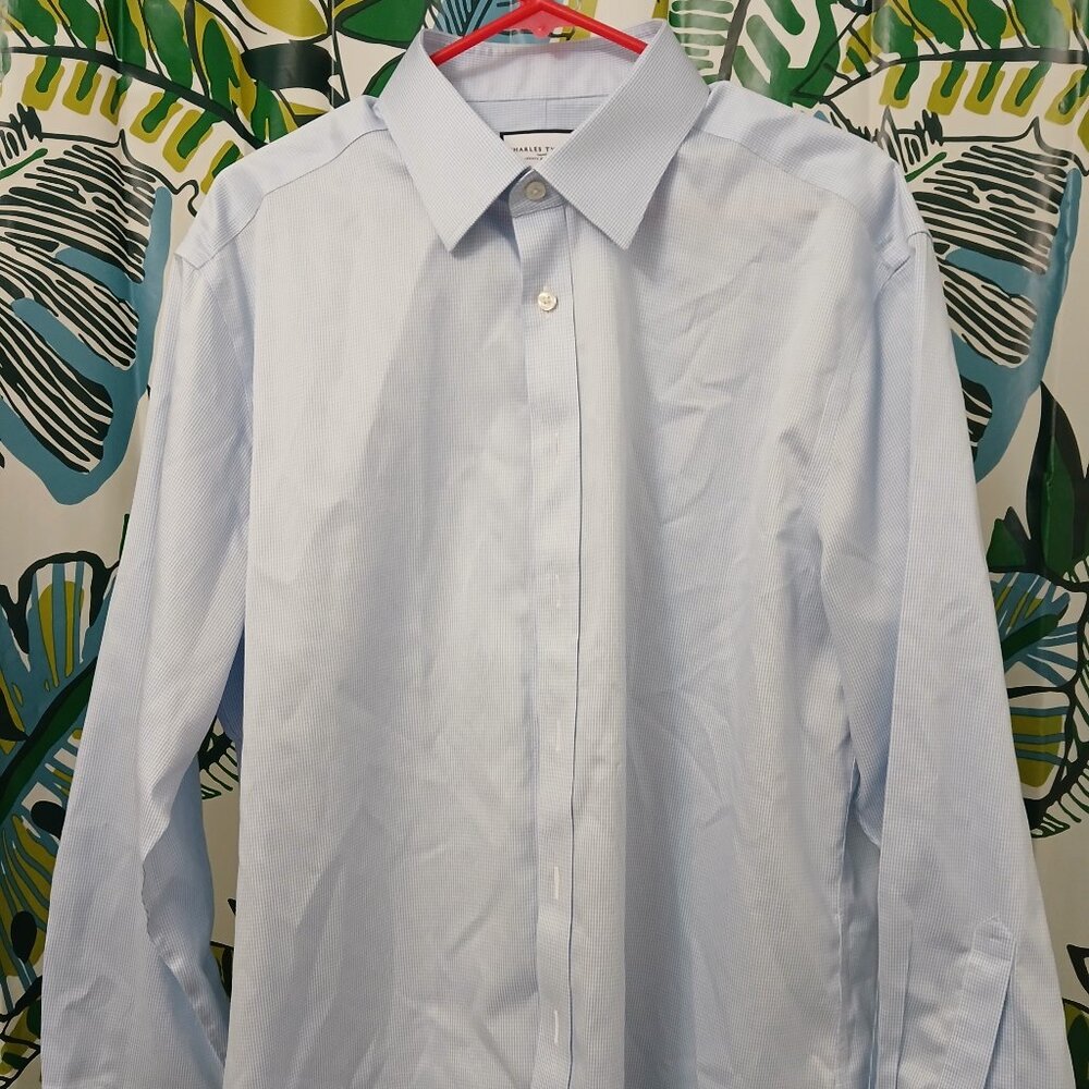 Charles Tyrwhill Non-Iron Greenwich Weave Shirt sz XL (17.5)